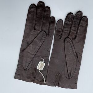 Vintage Christian Dior Women’s Leather Gloves Chocolate Brown Glam Classic Chic
